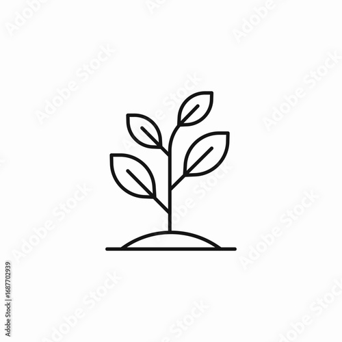 young plant seedling icon sign vector