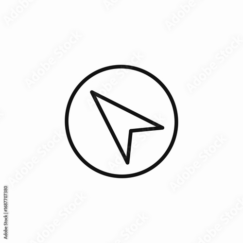 compass direction pointer icon sign vector