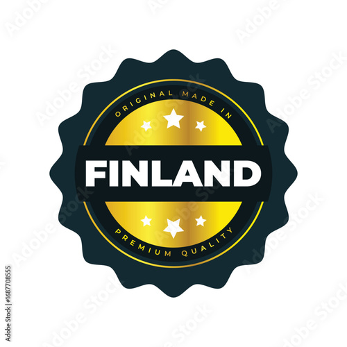 Finland Premium Quality Badge  Original Gold Seal Design
