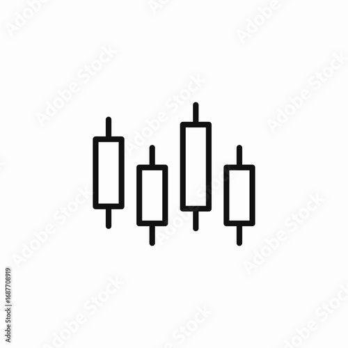 stock market chart icon sign vector