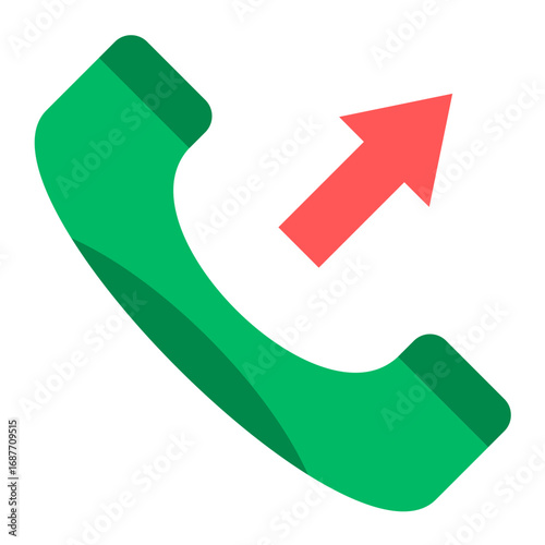 Outgoing Call Vector Design Icon Style