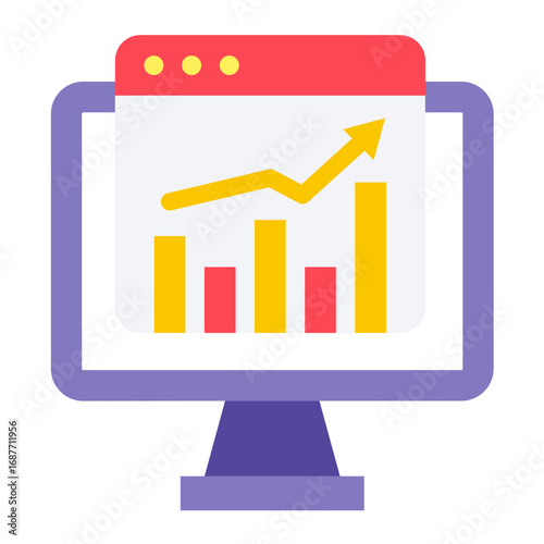 Market Analysis Vector Design Icon Style