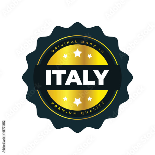 Premium Quality Made in Italy  Original Gold Label Badge