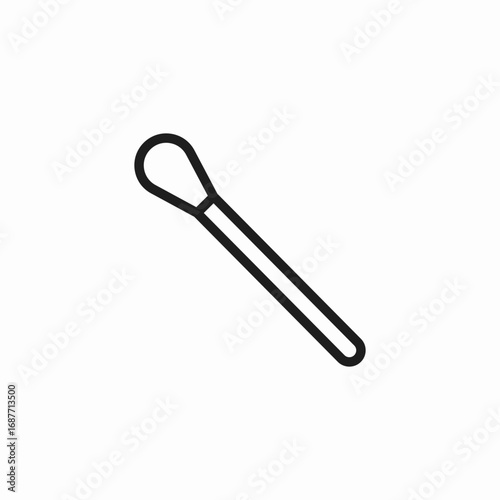applicator stick swab icon sign vector
