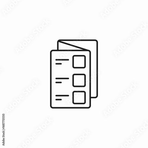 brochure for marketing icon sign vector