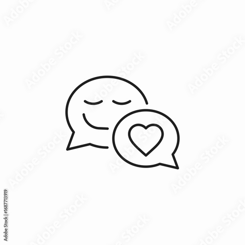 friendly chat love icon sign vector