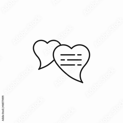 love messages chat icon sign vector