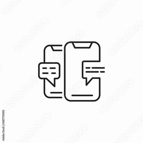 mobile chatting messages icon sign vector