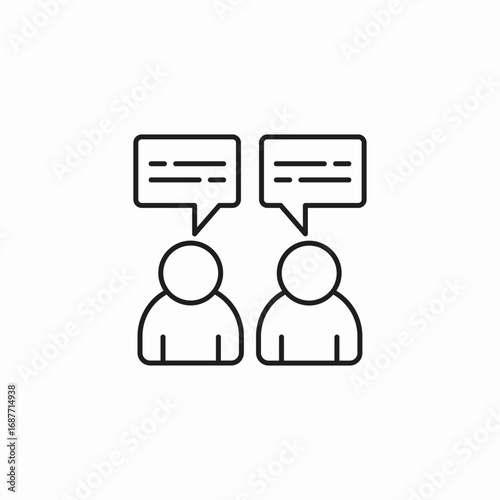 people in conversation icon sign vector