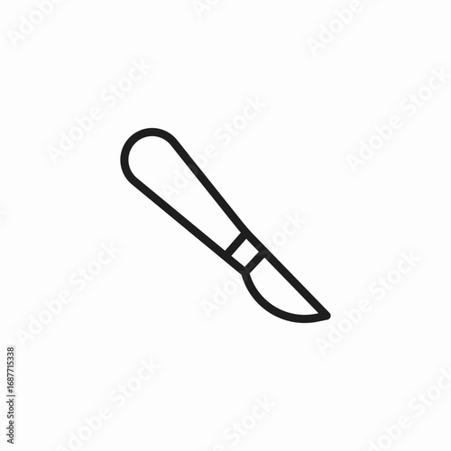 surgical scalpel blade icon sign vector