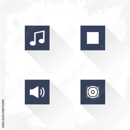 Music Icon Set Vector – Instruments, Notes, Sound, and Audio Symbols Collection