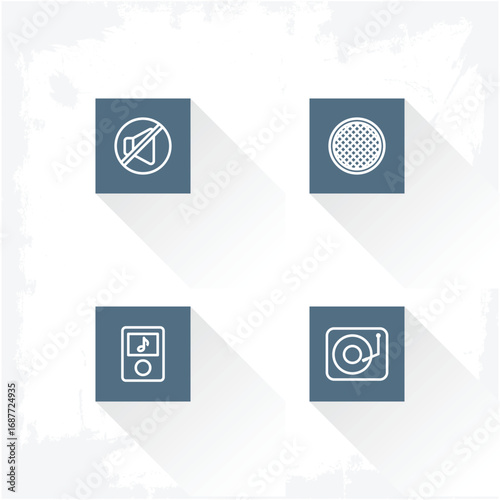 Music Icon Set Vector – Instruments, Notes, Sound, and Audio Symbols Collection