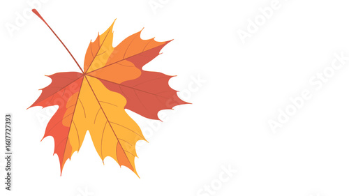 A vibrant maple leaf showcasing autumn colors.