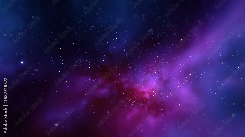 Fototapeta premium Galaxy background, cosmic starburst, abstract flat style