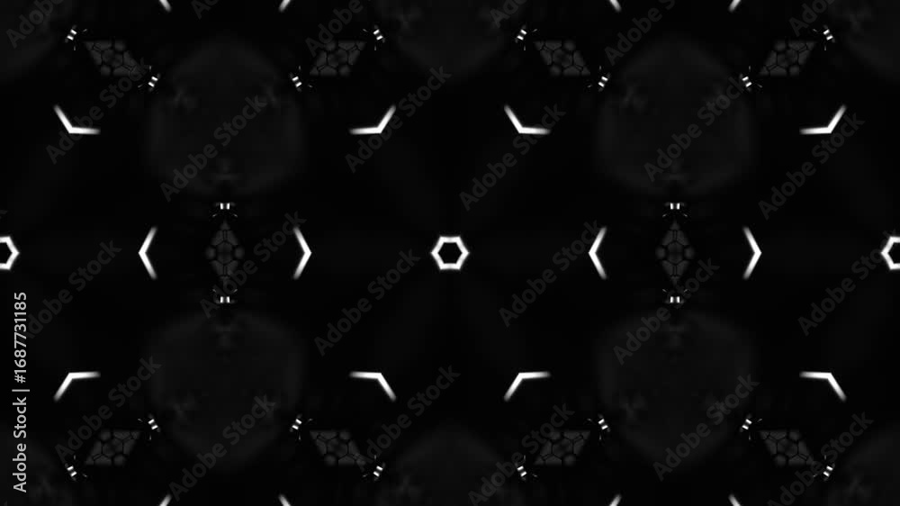 Interlocking Fractal Forms Waving Inside Colorful Passage