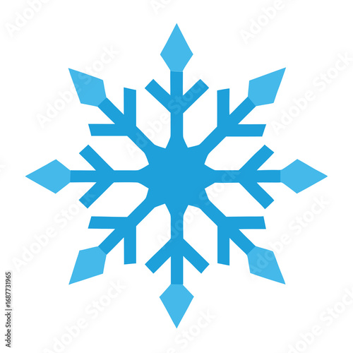 Snowflake Vector Icon | Winter and Holiday Seasonal Graphic