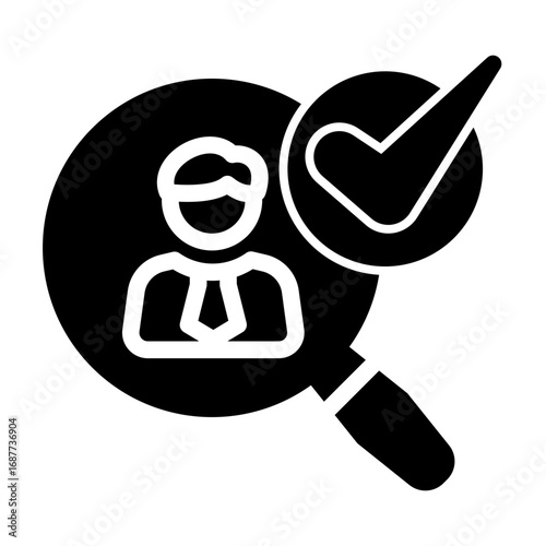 Job Recruitment Hiring Process icon from the Hiring icon collection (Glyph Style)