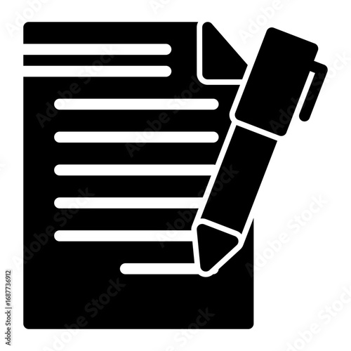 Legal Employment Agreement icon from the Hiring icon collection (Glyph Style)