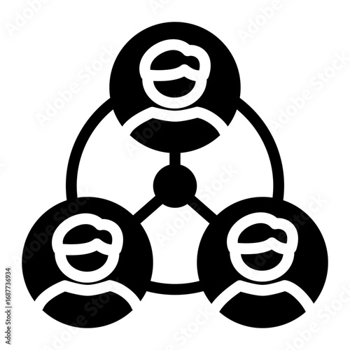 Professional Career Connection icon from the Hiring icon collection (Glyph Style)