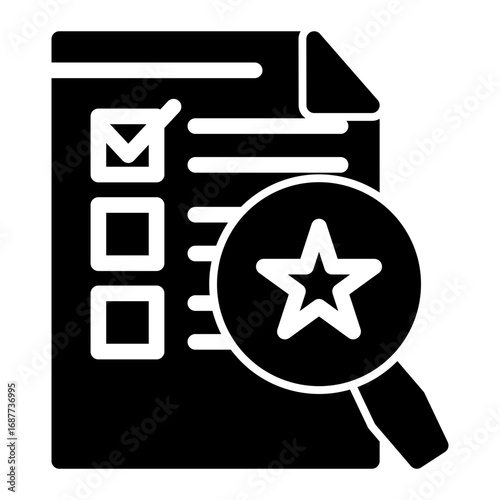 Job Candidate Evaluation icon from the Hiring icon collection (Glyph Style)