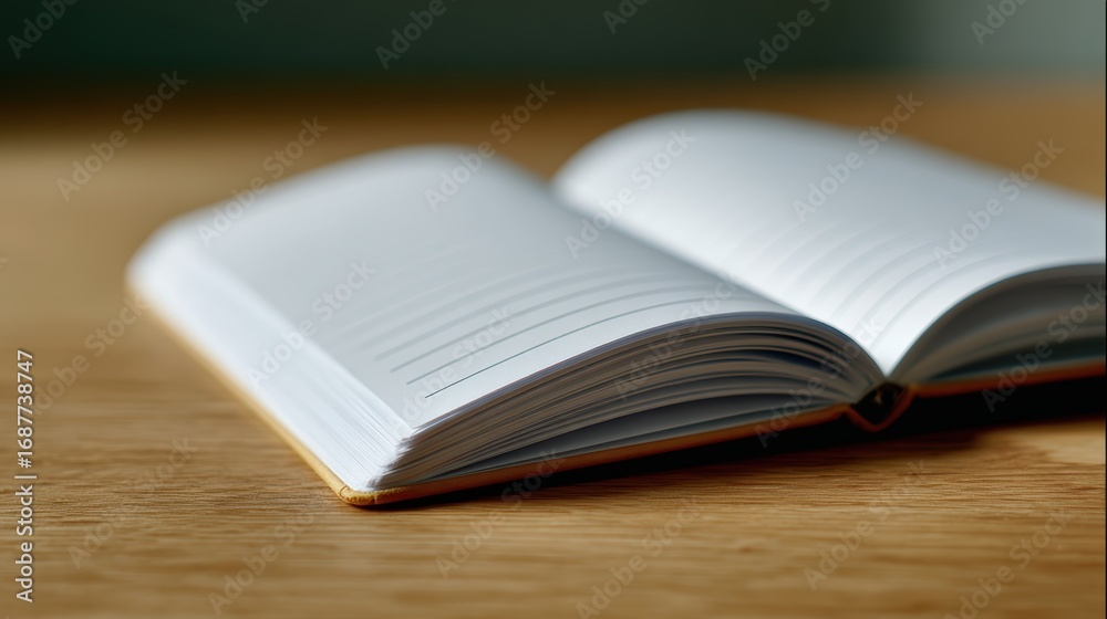 Naklejka premium blank minimalist notebook with subtle paper texture