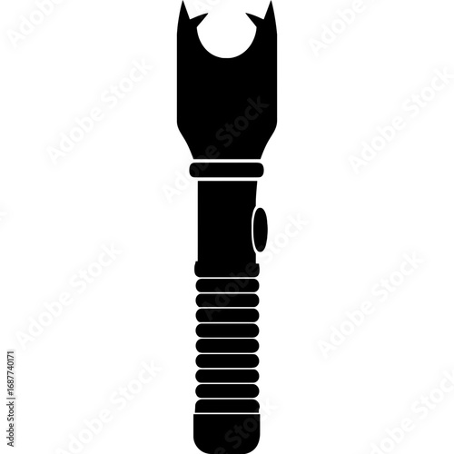 Black silhouette of a stun baton