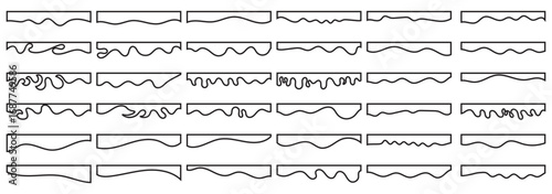 Collection of dividers shape templates. Curve Lines, Wave Collection of Abstract Design Element. Modern separator header for website and app in eps 10