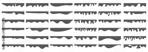 Collection of dividers shape templates. Curve Lines, Wave Collection of Abstract Design Element. Modern separator header for website and app in eps 10