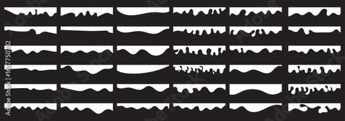 Collection of dividers shape templates. Curve Lines, Wave Collection of Abstract Design Element. Modern separator header for website and app in eps 10