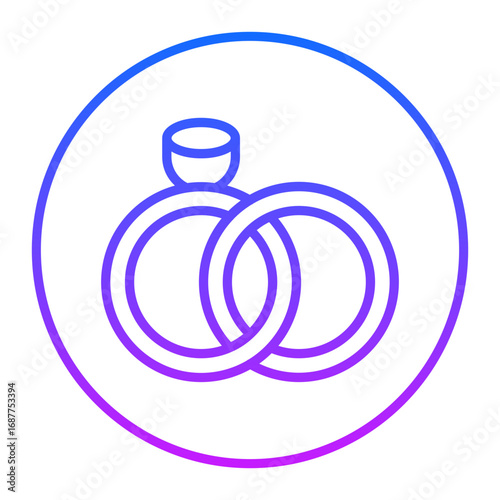 Wedding Rings Vector Icons