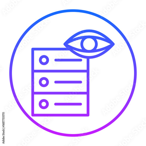 Database Vision Vector Icons
