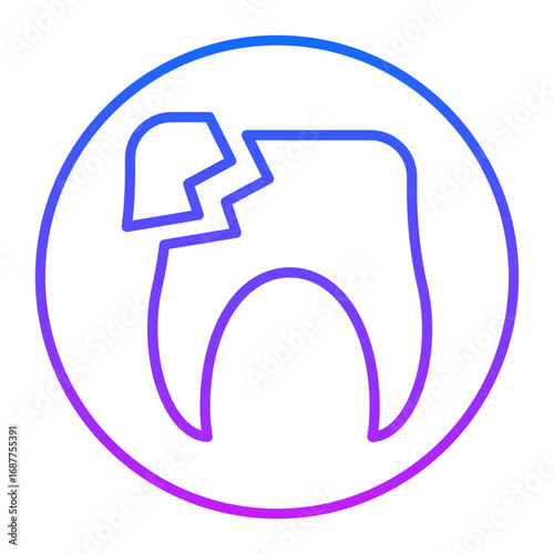 Broken Tooth Vector Icons