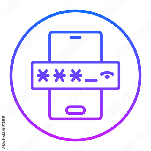 Mobile Password Vector Icons