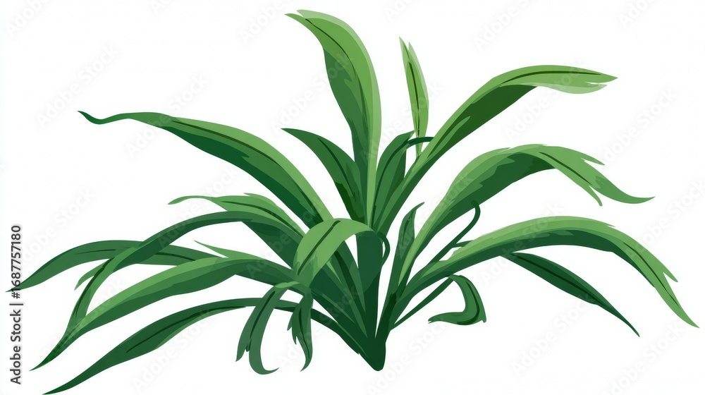 Fototapeta premium Fresh green aloe vera plant leaf isolated on white background