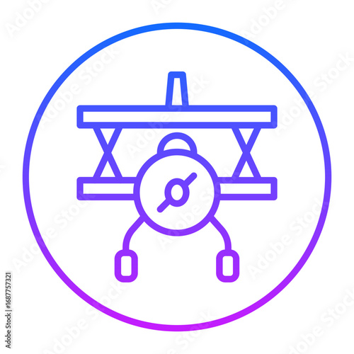 Biplane Vector Icons