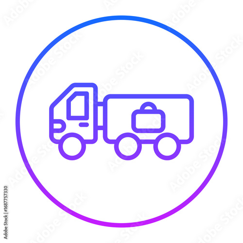 Baggage Truck Vector Icons