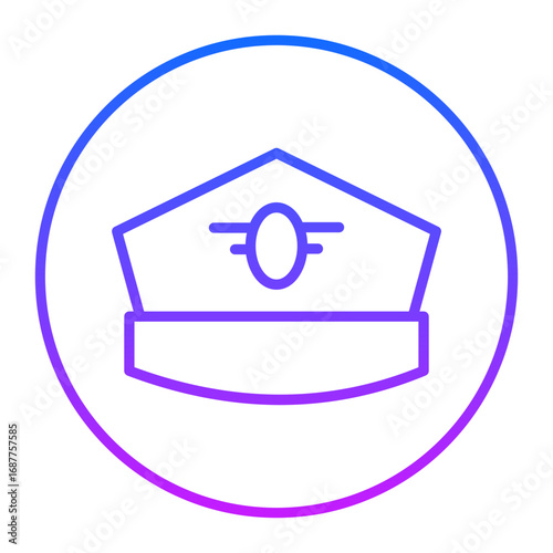 Pilot Hat Vector Icons