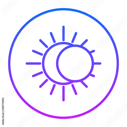 Solar Eclipse Vector Icons