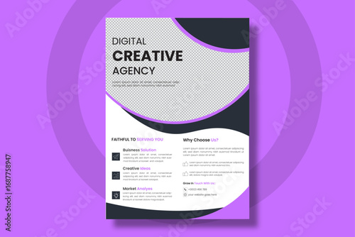 modern business flyer template, abstract business flyer and creative design.