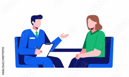 Professional Consultation Session Between Two Individuals.