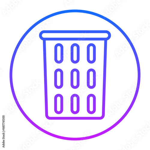 Laundry Basket Vector Icons