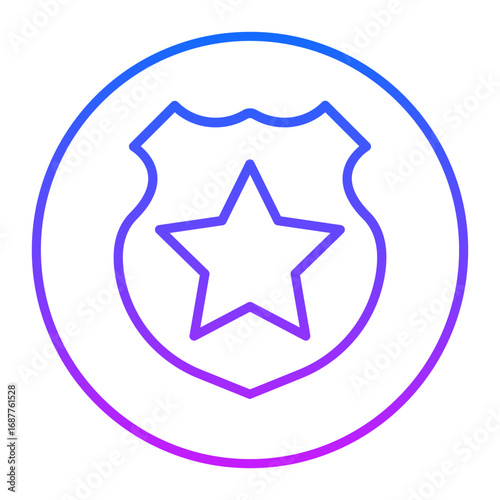Police Badge Vector Icons
