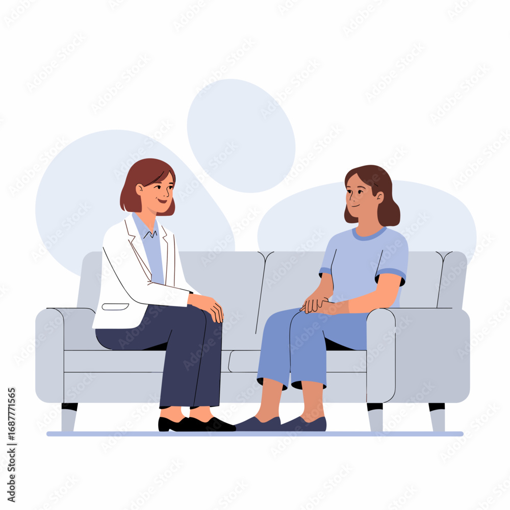 Fototapeta premium Psychologist Counseling Session Illustration