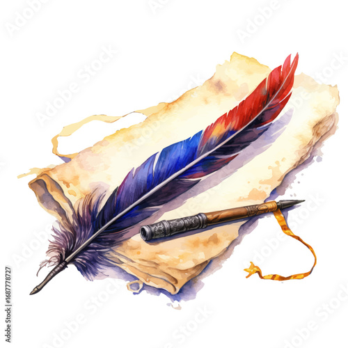 feather and ink