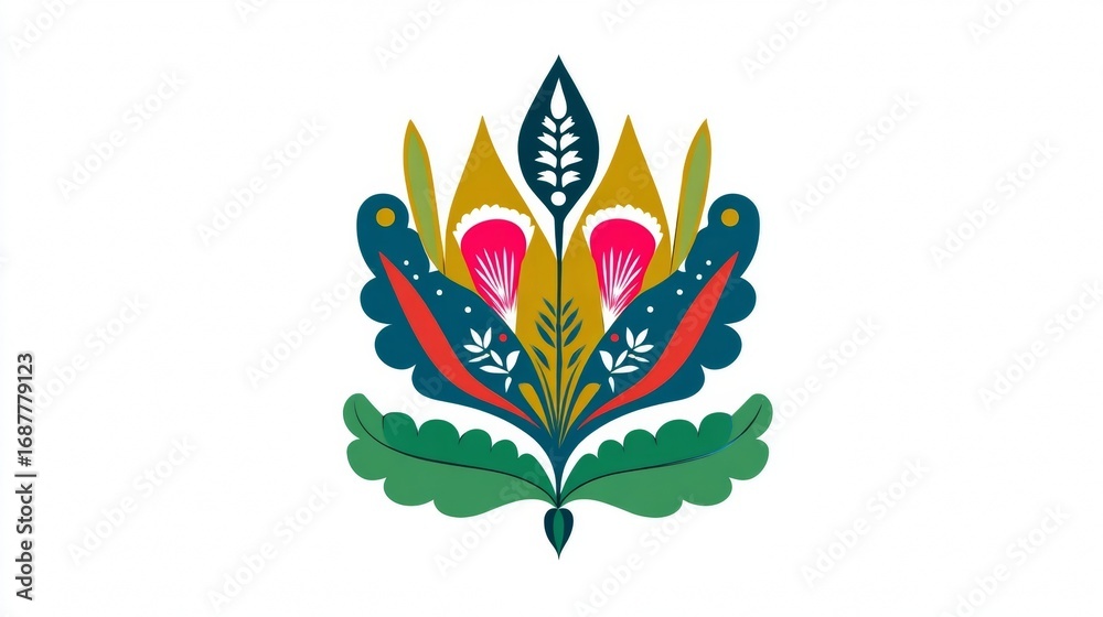 Obraz premium Colorful butterfly and floral illustration vector collection for spring and summer design