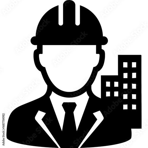 Minimalistic city planner silhouette design