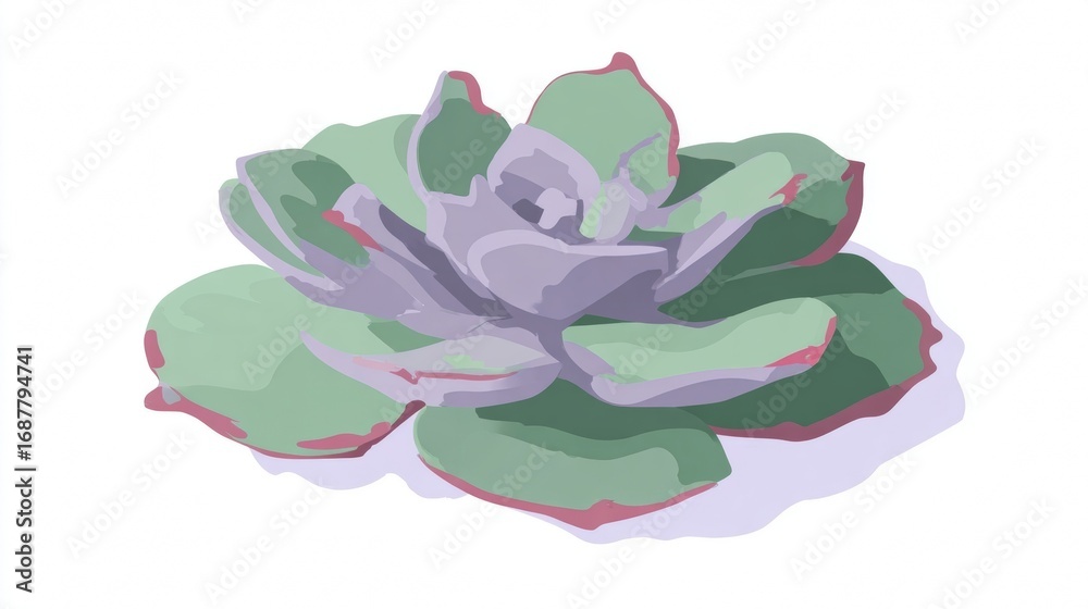 Obraz premium A single purple lotus flower with pink petals isolated on a white background is a beautiful floral decoration