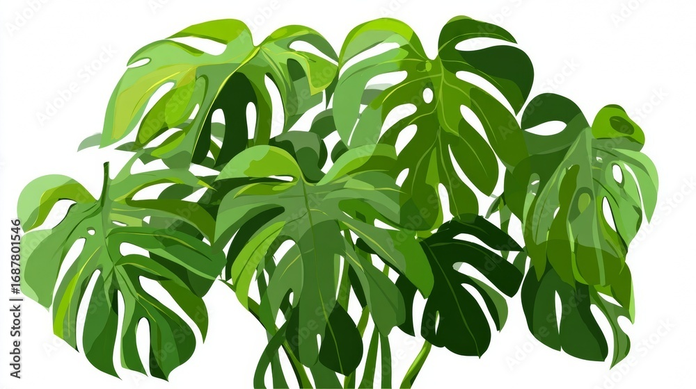 Obraz premium A fresh, green leaf isolated on a white background captures the natural growth of a summer plant