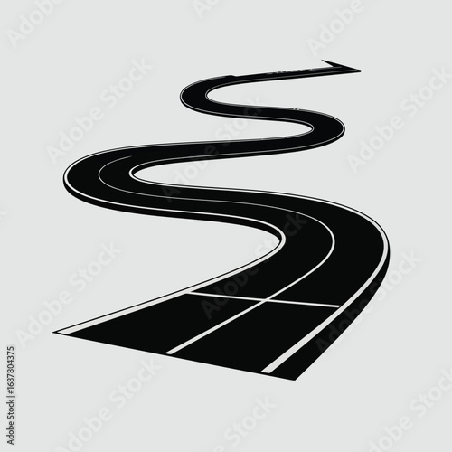 Vector of black and white illustration of a modern city bus