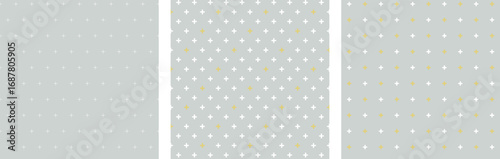 デザインが違う十字模様のパターンセット